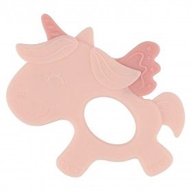 Kikkaboo mordedor de silicona unicornio rosa