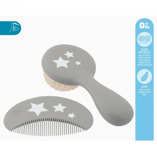 Kiokids peine + cepillo gris