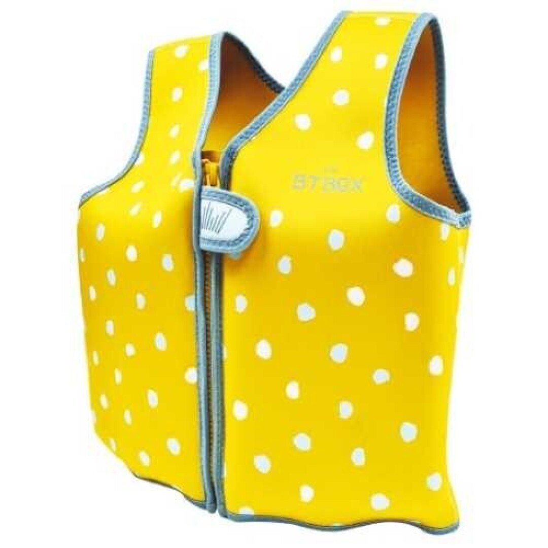BTBOX Chaleco Flotador Aprendizaje Lunares Mostaza