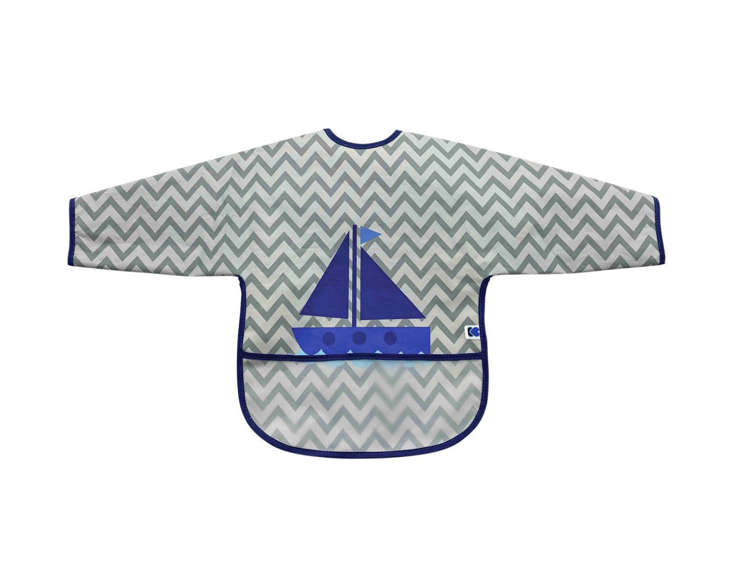 Kikkaboo babero manga larga boat