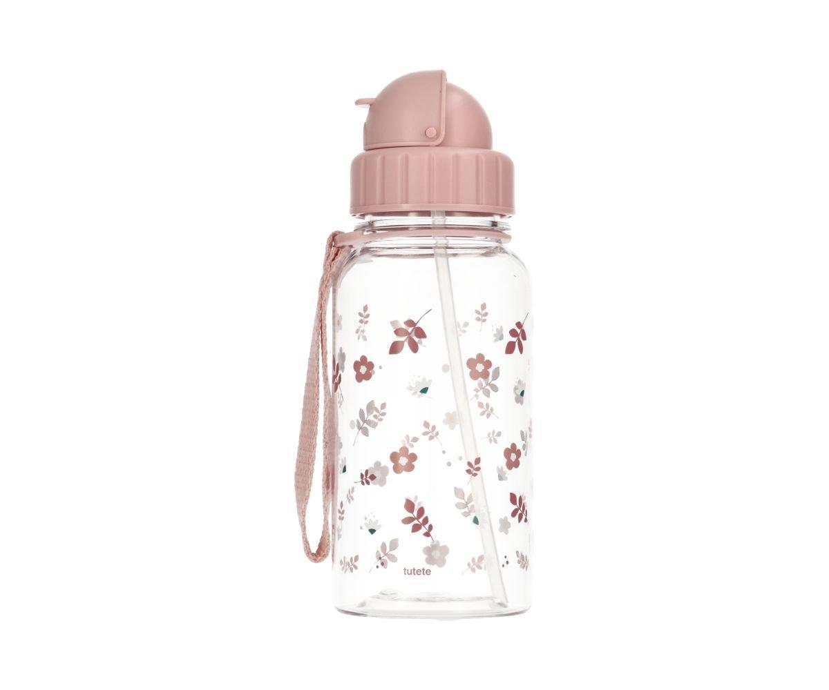 Tutete Botella Plástico Flores rosa 500ml