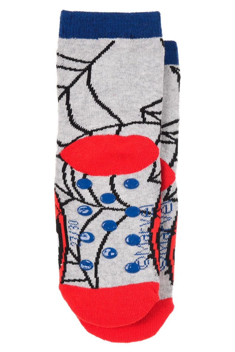 marvel-calcetin-antideslizante-spiderman-gris2-monmama