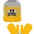 Disney gorro+manoplas bebé Mickey mostaza