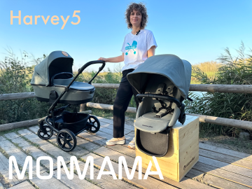 Post y video sobre el carrito de bebé de paseo Harvey 5 de Easywalker