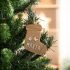 Adorno calcetín madera personalizada Navidad