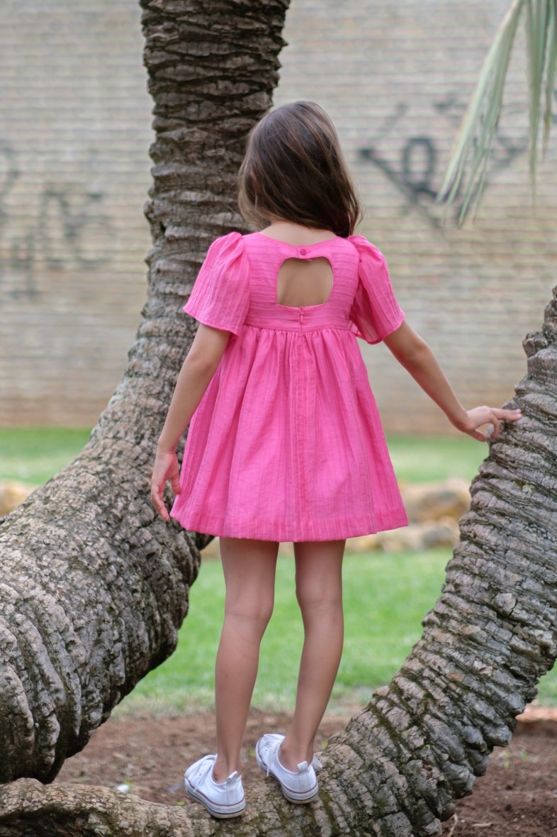Vera vestido tejido tablas fucsia