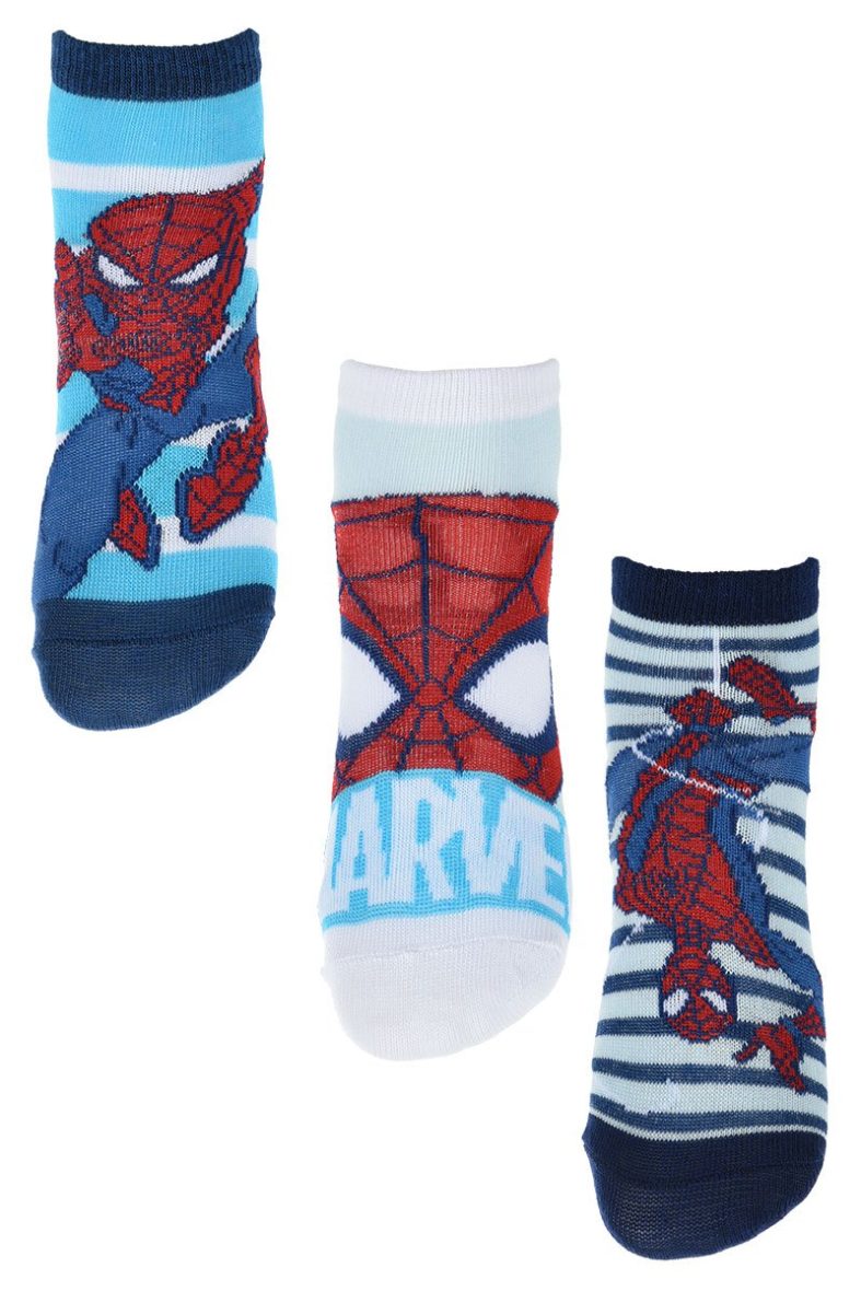 Disney pack 3 calcetines azul Spider Man