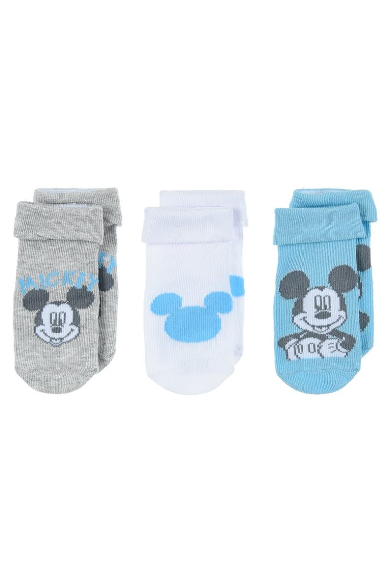 Disney pack 3 calcetines celeste Mickey Mouse