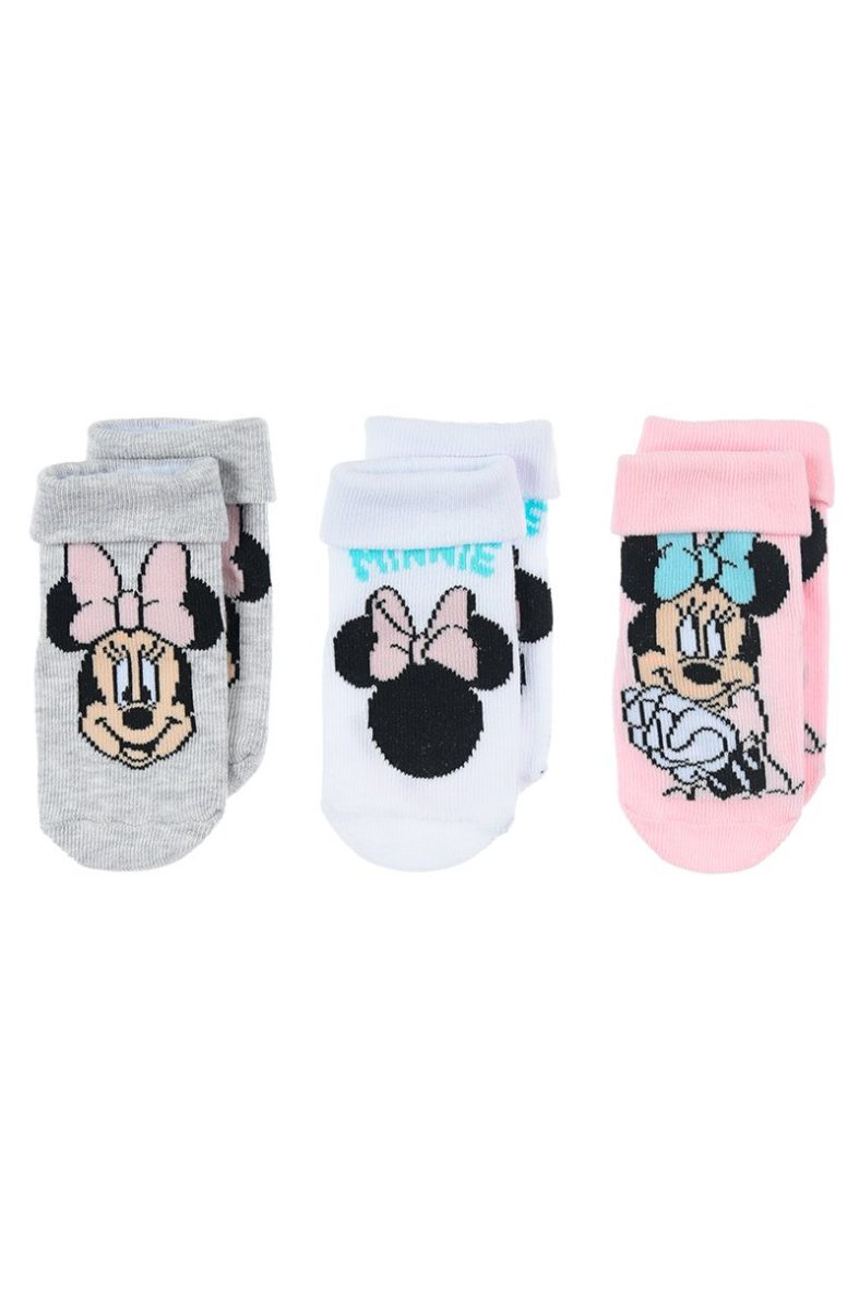 Disney pack 3 calcetines gris Minnie Mouse