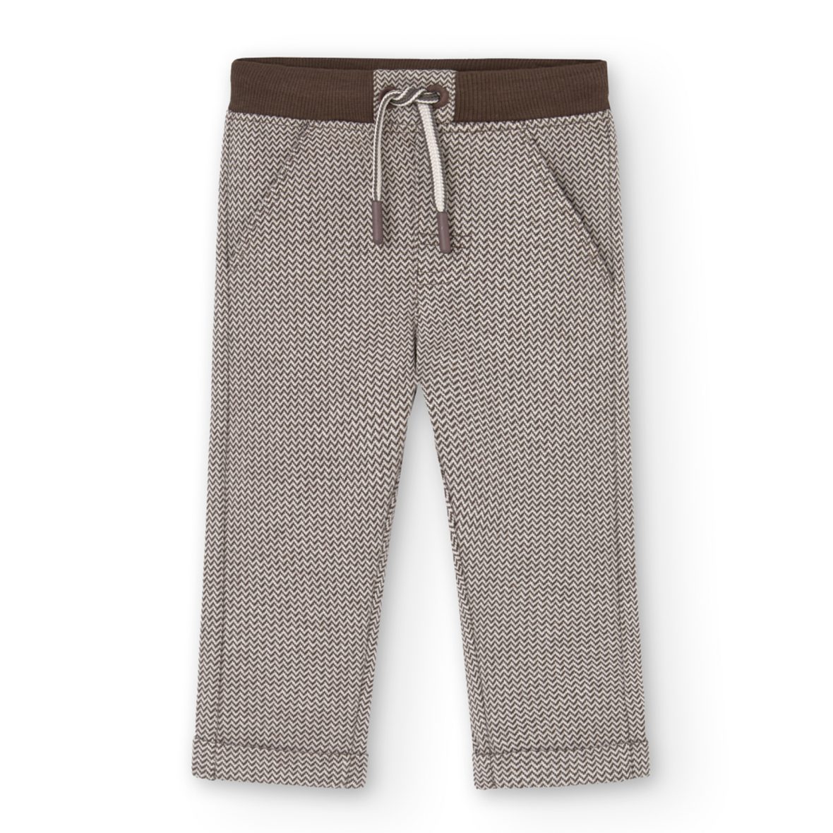 Boboli pantalón punto espiga gris 339094