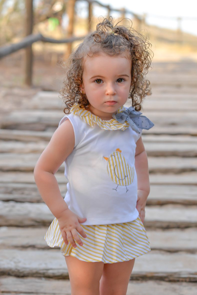 Pequeños Piratas conjunto niña pollito