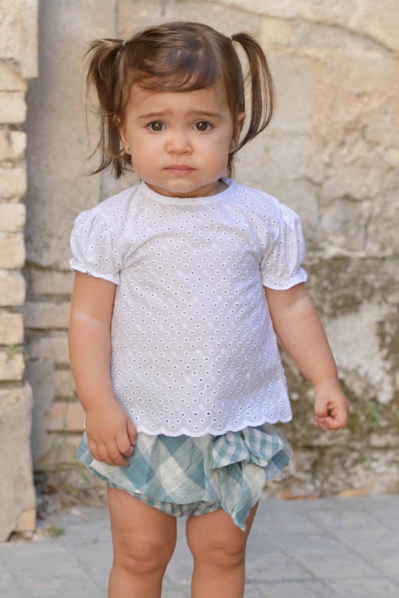 Pequeños Piratas conjunto niña vichy