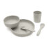Kikkaboo set de vajilla silicona Platinum sand