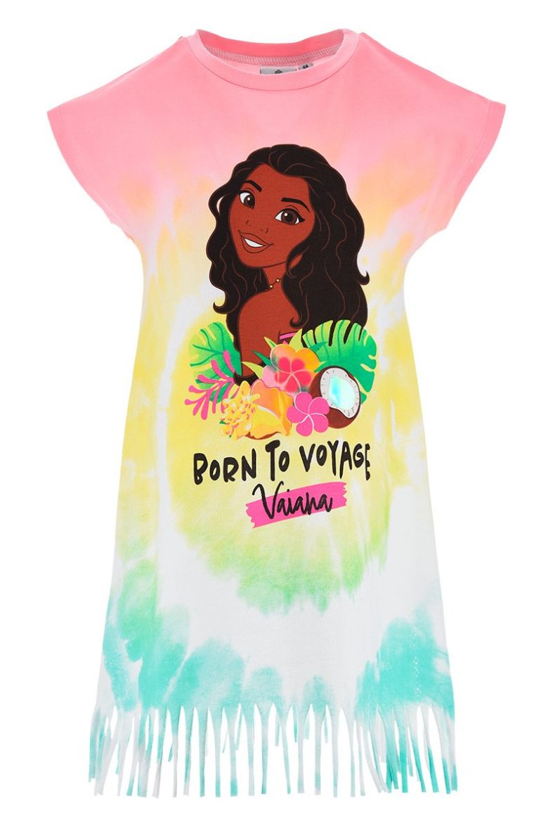 Disney vestido playero Vaiana rosa
